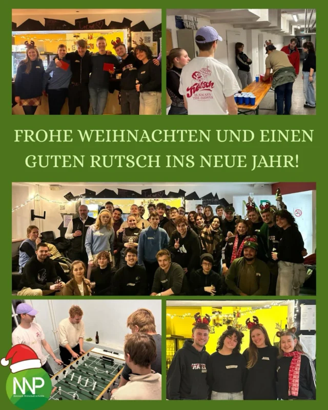 Hey Leute 🧑‍🎄🎅
nach einem Jahr voller Höhen und Tiefen🎢, dem wunderbaren Sommerfest 😎, unvergesslichen Netzwerkabenden 💬 und der legendären Weihnachtsfeier 🎄🪩 möchten wir uns bei Euch für das wundervolle Vereinsjahr 2025 bedanken! 💚  Wir wünschen Euch eine besinnliche Weihnachtszeit 💫 und einen guten Start in das neue Jahr 2026! 🚀  🔜 Für das kommende Jahr warten schon einige spannende Veranstaltungen und Partys auf Euch. Bleibt gespannt... 🤗  ➡️ Kleiner Recap zur Weihnachtsfeier 2025 🎄🌟🎅Danke an alle, die den Abend unvergessen gemacht haben! 🫰  #nwpberlin #htwberlin #bwp #netzwerk #berlin #weihnachtsfeier #froheweihnachten #gutenrutsch #happynewyear #wirtschaftundpolitik #netzwerkwirtschaftundpolitik